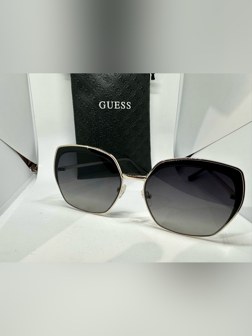Guess Gold Butterfly Sunglasses with Pouch. New